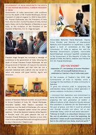 The history of namibia has passed through several distinct stages from being colonised in the late nineteenth century to namibia's independence on 21 march 1990. Newsletter For The Month Of September 2020 India In Namibia I High Commission Of India Windhoek Facebook