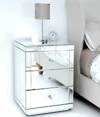 Lucia Mirrored Bedside Table With 3 Drawers Mirrored Bedroom Furniture Silver Bedroom Bedroom Drawers