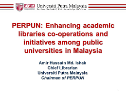 Public universities can be divided into five research universities, 11 comprehensive universities and four specialised technical universities the five public universities that have been designated as research universities are universiti malaya (um), universiti putra malaysia (upm). 1 Perpun Enhancing Academic Libraries Co Operations And Initiatives Among Public Universities In Malaysia Amir Hussain Md Ishak Chief Librarian Universiti Ppt Download