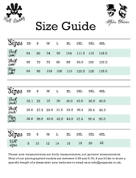 Size Charts The Mystery Box The Mystery Box Size Charts