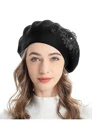 Amazon.com: Women French Beret Hat Winter Warm Knit Knitted Beanie Wool  Fleece Lined Slouchy Paris Basque Baret Barrette Artist Cap Beige Classic  Solid Color, Boinas de Mujer, Gifts for Ladies