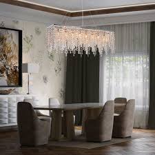 Raindrop Island Chandelier Crystal Pendant Light Sofary Lighting