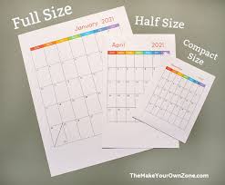 Print your own daily calendar, add holidays and events for 2021 and beyond, or use it as a blank template. 2021 Free Printable Planner Pages The Make Your Own Zone