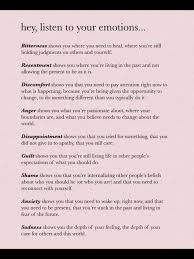 Listen To Your Emotions Words Emotions Thoughts