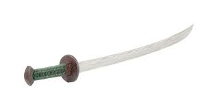 27 inch curved blade with single fuller. 18th Century Chinese Saber Mandarin Mansion