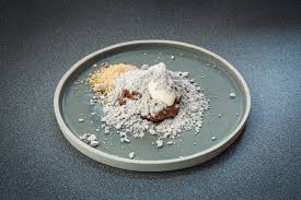 Sea Salt Ice Cream With Lemon Curd Chocolate And Almonds Recipe Great British Chefs Recipe Lemon Curd Almond Recipes Ice Cream