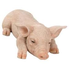 Hi Line Gift Pig Sleeping Statues 87686 A The Home Depot In 2020 Sleeping Kitten Pig Sleeping Puppies