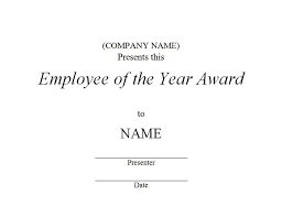 As a symbol of our appreciation for your dedication and loyalty, please select one of the awards on the following pages. Employee Of The Year Award 3 Free Word Templates Customizable Wording