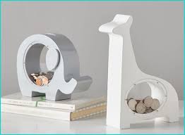 Pearhead® bunny savings bank in white. 30 Cool Piggy Banks For Kids
