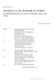 Pdf Abschied Von Der Romantik Im Gedicht