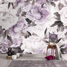 Maybe you would like to learn more about one of these? Amazon Com Muraviewall Big Flowers White And Purple Flowers Wallpapers Print Painting Home Decor Wall Decor Removable Peel And Stick Wallpaper Office Wallpaper Living Room Wallpaper I Custom Size Handmade Products