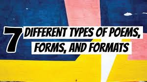 7 Different Types Of Poems Forms And Formats In 2020 Types Of Poems Poems Different Types