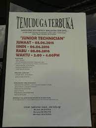 Uitm cawangan pulau pinangsektor : Open Interview Samsung Sdi Jawatan Kosong Negeri Sembilan ÙÙŠØ³Ø¨ÙˆÙƒ