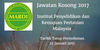 Sekiranya anda, seorang warganegara malaysia yang cukup syarat kelayakan dan berumur tidak kurang daripada 18 tahun pada tarikh tutup iklan jawatan adalah dipelawa untuk memohon bagi. Institut Penyelidikan Dan Kemajuan Pertanian Malaysia Jawatan Kosong Mardi 27 Januari 2017 Institut Penyelidikan Dan Kemajuan Pertanian Malaysia Highway Signs