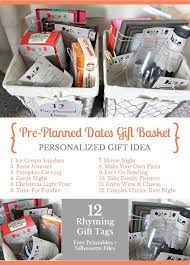 Have a look at one of the 25 of the best gift ideas for couples who have everything: Give The Gift Of Pre Planned Dates Date Night Gift Baskets Date Night Gifts Boyfriend Gift Basket
