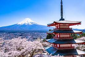 Cherry Blossom Five Story Pagoda Mt Fuji 5th Station Panoramic Ropeway 2021 Tokyo
