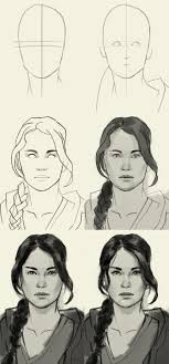 How To Draw Katniss Everdeen Hunger Games Fan Art Drawings Katniss Everdeen