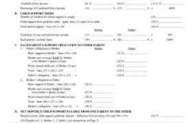 Nm Child Support Worksheet Briefencounters