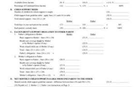 nm child support worksheet briefencounters