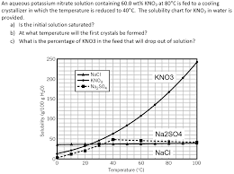 Solved An Aqueous Potassium Nitrate Solution Containing 6