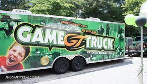 Another option is to hire a mobile video game truck to come to the house. Game On An Ulitmate Gaming Party Amy S Party Ideas Video Games Birthday Party Game Truck Birthday Party Trucks Birthday Party