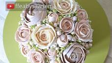 Beautiful Bouquets 4/5: "Bridal silk" domed buttercream flower ...