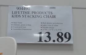 Lifetime Children S Stacking Chair Costco Weekender