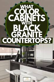 A 50/50 split of black and white in this kitchen space results in a gorgeous, timeless look. What Color Cabinets With Black Granite Countertops Home Decor Bliss