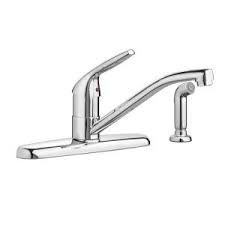 Moen chateau single handle kitchen faucet with side spray. Moen Chateau Single Handle Standard Kitchen Faucet With Side Sprayer On Deck In Chrome 7434 The Home Depot