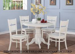One Dinette Kitchen Dining Table 42 Round Without Chair In Linen White Finish Ebay White Round Kitchen Table Small Kitchen Table Sets Kitchen Table Settings
