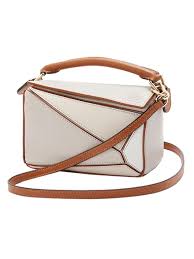 Loewe mini puzzle bag men. Loewe Mini Puzzle Bag Ghost Soft White Modesens