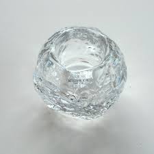 The crystal candlesticks holders are cute in a hexagonal shape from top to bottom. Kosta Boda Vintage Snowball Crystal Votive Candle Holder
