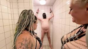 Bathroom Humiliation where Slave is Getting Caned: Danish BDSM Porn
