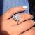 Square Double Halo Engagement Ring