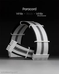 Black And White Sleeved Cables Custom Sleeved Cables By Solosleeving A 24 Pin And 16 Pin Extension Cable Are A Perfect Way To Finish Off A Pc Build Custom Computer Custom Pc Custom
