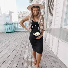 Women S Fashion Cute Baby Printed Pregnant Summer Sleeveless Maternity Dress Summer Vestido De Gravida Maternity Clothing Dresses Aliexpress