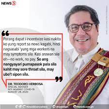 Herbosa md fpcs professor university of the philippines, manila. News5 Iminungkahi Ni Dr Teodoro Herbosa Special Facebook