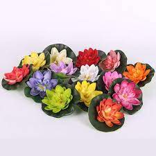 Enjoy 5pcs Home Foam Artificial Flower Lotus Flowers Water Lily Floating Pool Plants Walmart Com In 2021 Floating Flowers Lily Flower Artificial Flowers