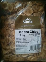 In a four ounce serving of banana chips you acquire 13% of the daily value of potassium your body needs. Banana Chips Suma 1 Kg