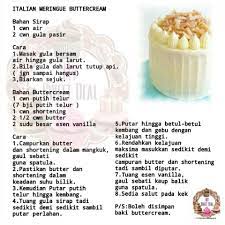 Susu dipercaya dapat memberikan efek menyegarkan wajah, melembabkan. Italian Meringue Butter Cream