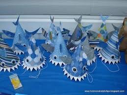 Under The Sea Shark Hats Crafts And Worksheets For Preschool Toddler And Kindergarten Shark Themed Birthday Party Sea Birthday Party Shark Party