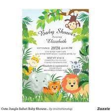 Cute Jungle Safari Baby Shower Invitations Zazzle Com Jungle Safari Baby Shower Safari Baby Shower Invitations Jungle Safari Baby Shower Invitation