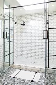 Black And White Shower Ideas 32 Ideas For Bathroom Dream Modern Black White Bathroom White Subway Tile Shower Amazing Bathrooms Tile Bathroom
