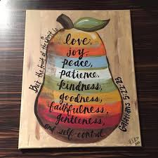 Fruits Of The Spirit Painting On Canvas 16x20 By Herdoodles Scripture Painting Painting Crafts Fruit Of The Spirit