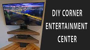And the industrial modern bathroom makeover. Diy Corner Entertainment Center Floating Shelves