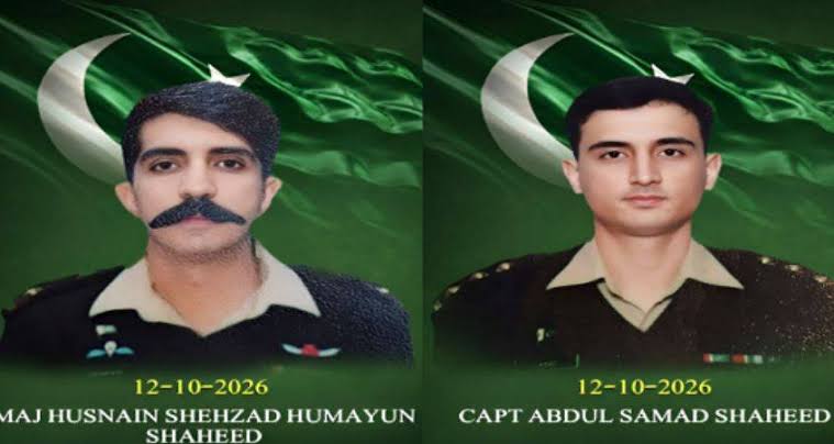 کوئٹہ میں پاک فوج کا تربیتی طیارہ حادثے کا شکار میجر حسنین شہزاد ہمایوں اور  کیپٹن عبدالصمد شہید