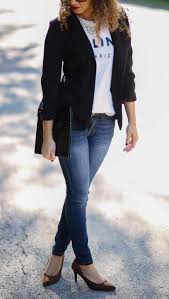 Black Blazer And Jeans Outfit Women 15 Ways To Wear A Black Blazer Outfit Ideas My Chic Obsession Black Blazer Outfit Blazer Outfits Casual Black Blazer Outfits Women