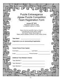 Points are awarded according to each puzzle's difficulty, and the speed with which it is solved. Fillable Online Monroehistory Puzzle Extravaganza Jigsaw Puzzle Competition Team Monroehistory Fax Email Print Pdffiller