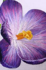 Thread Painting And Silk Shading Embroidery Techniques And Projects Silk Shaded Crocuses In 2020 Hand Embroidery Flowers Hand Embroidery Projects Hand Embroidery Designs