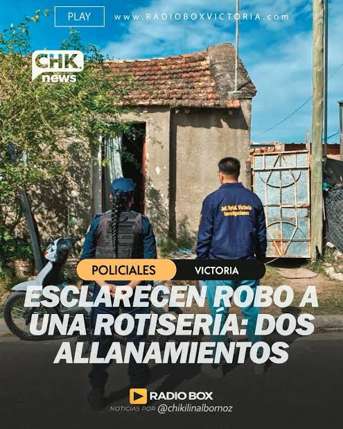 Chikilín Albornoz | ɴ ᴏ ᴛ ɪ ᴄ ɪ ᴀ ꜱ | ☑️ Esclarecen robo a rotisería: dos  allanamientos positivos con menores involucrados ℹ️ A raíz de un ilícito  ocurrido en la